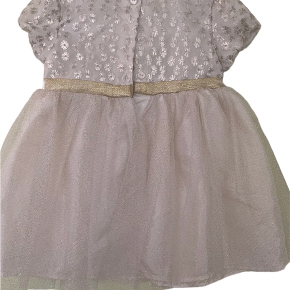 EUC Samantha Says Gold Ivory Dress 12-18 Months - Picture 3 of 3